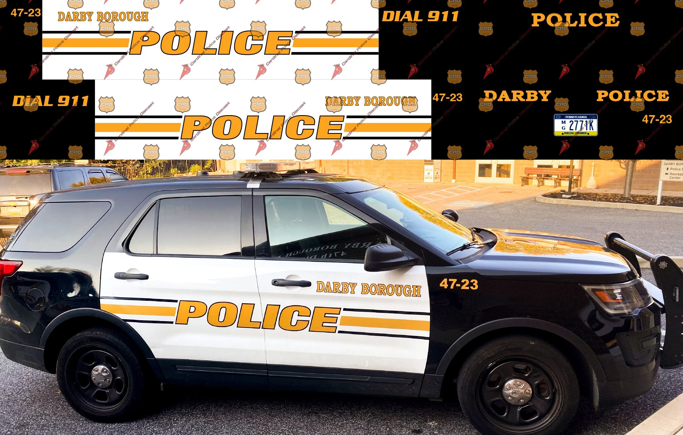 Darby Borough, PA Police Department — Cardinal Police Diecast